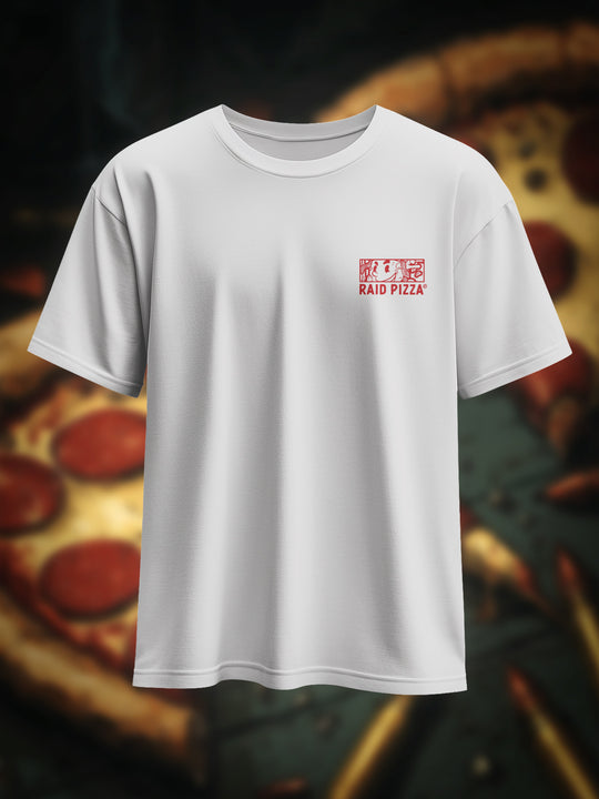 "RAID PIZZA" Heavy Oversized Shirt