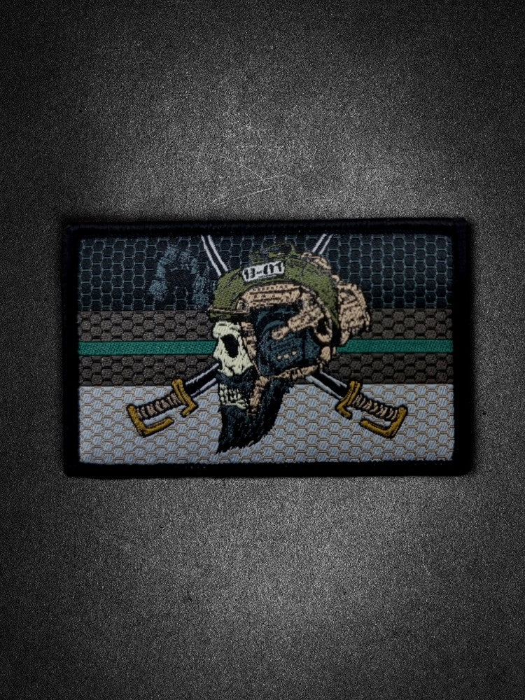 "Blackflag Thin Line Flagge" Woven Patch