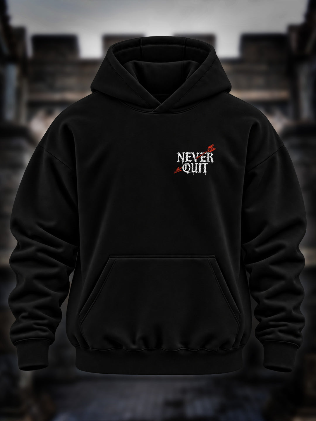"Never Quit" Oversize Hoodie