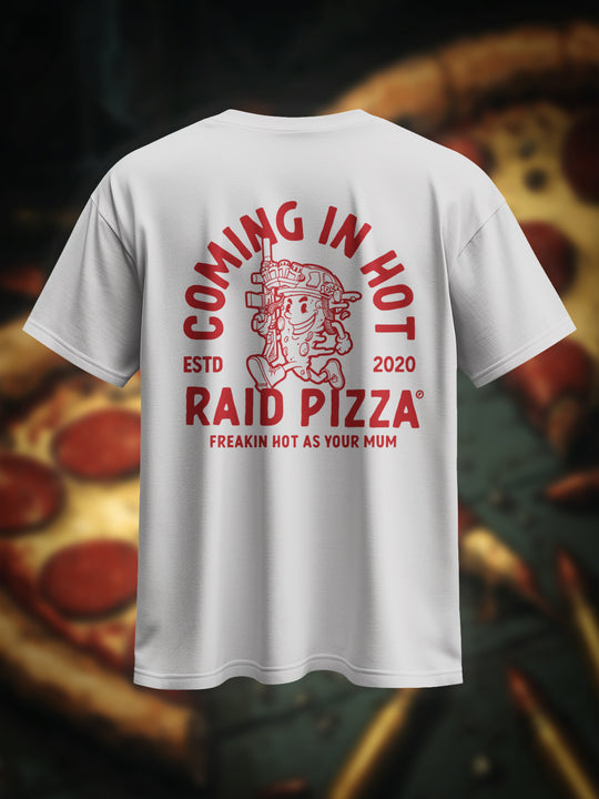 "RAID PIZZA" Heavy Oversized Shirt