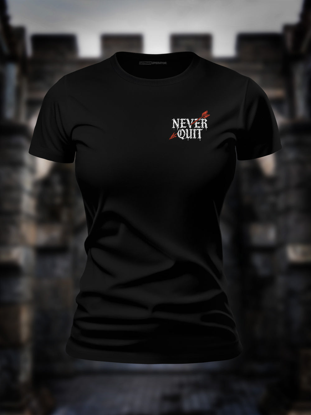 "Never Quit" Damen T-Shirt