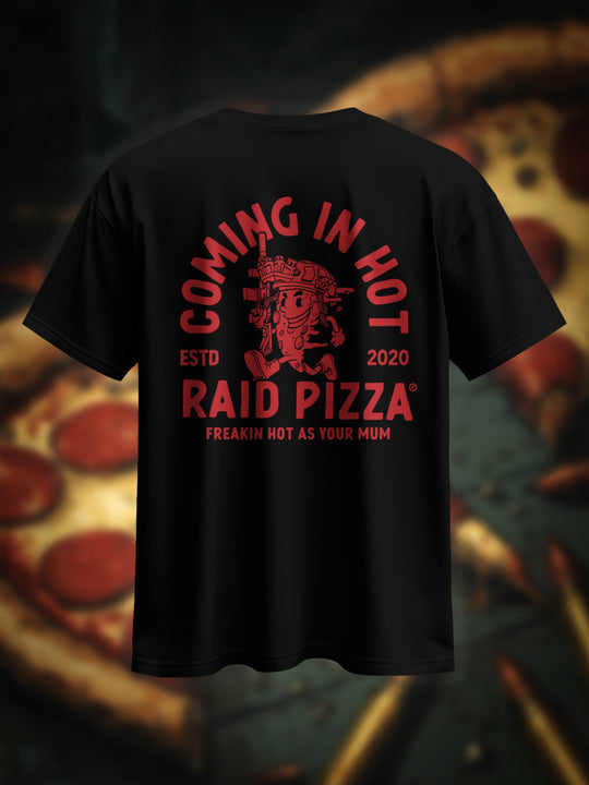 "RAID PIZZA" Heavy Oversized Shirt