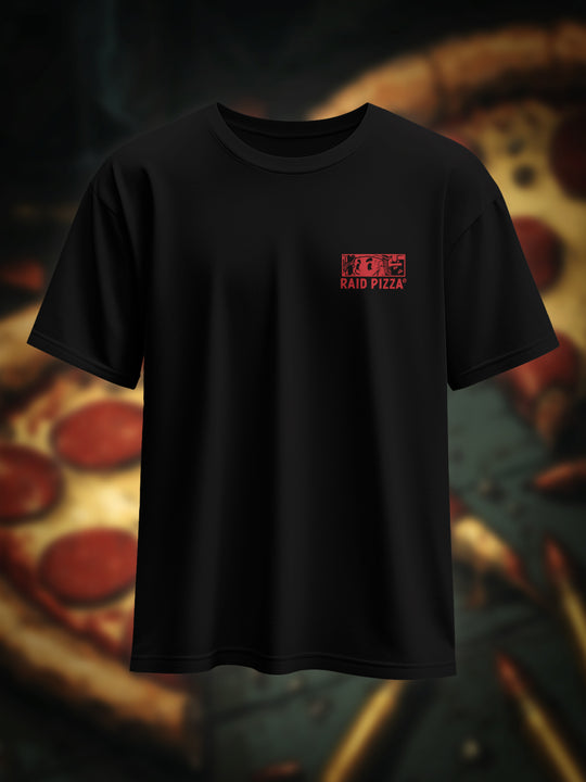 "RAID PIZZA" Heavy Oversized Shirt