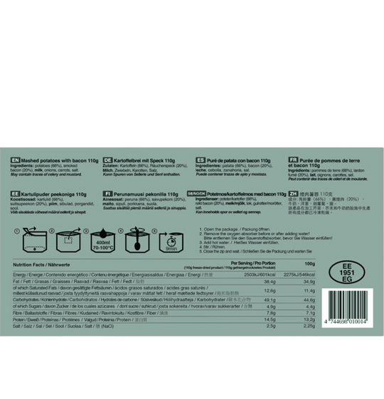 Tactical Foodpack "Kartoffelbrei mit Speck"